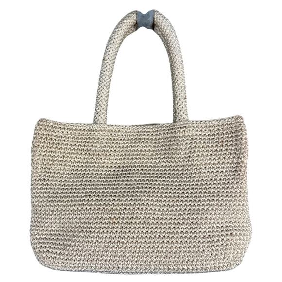 The Sak Women's Woven Handbag Mini Bag Ecru White Versatile Satin Lined Boho - Picture 2 of 8